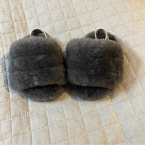 UGG Soft Gray Fleece Slippers